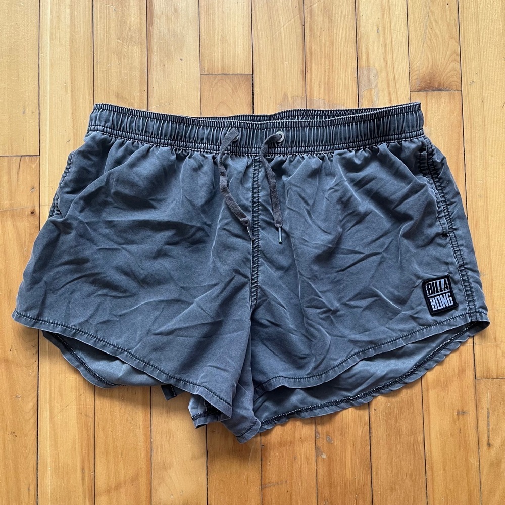 Billabong Gray Elastic Waist Drawstring Swim Trunks Shorts Mens XL TG EG
